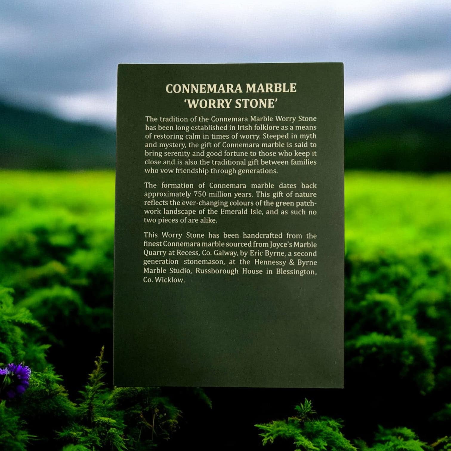 Connemara Marble Worry Stone – Irish Thumb Stone for Calm - Connemara Marble - Image 1