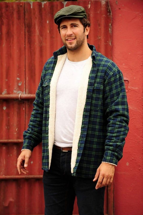 Lee Valley Warm Fleece-Lined Shirt – Blue Green Tartan Plaid - Grandfather Shirts - Image 3