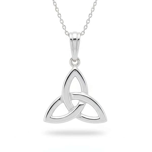Sterling Silver Trinity Knot Pendant – Made in Ireland by Fado - Communion Gifts