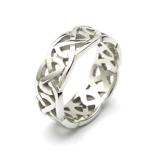 Wide Celtic Knot Ring – Sterling Silver by Fadó Jewellers - Graduation Gifts