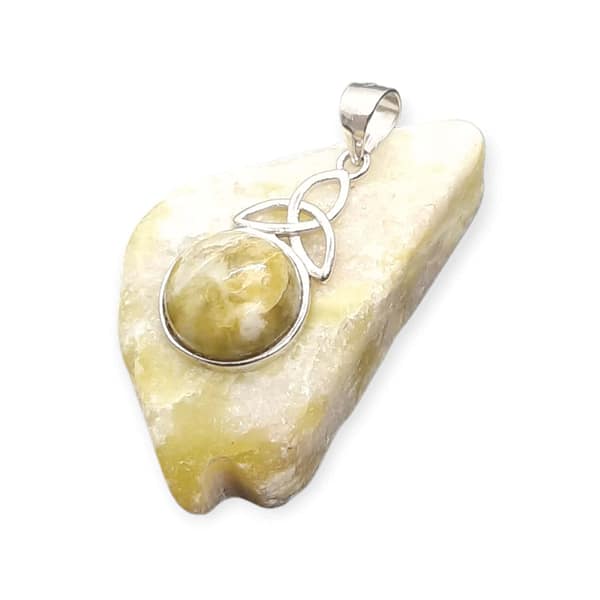 Connemara Marble Trinity Pendant - Sterling Silver - Confirmation Gifts - Image 1