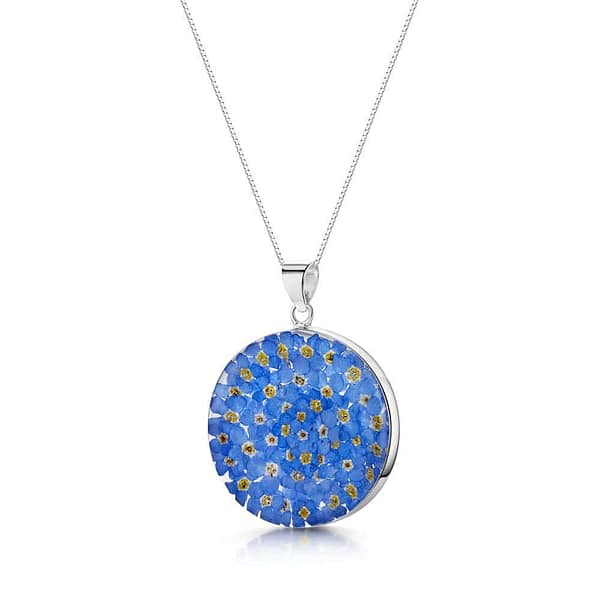 Shrieking Violet Forget-Me-Not Pendant – Silver Circle Design - Irish Gifts - Image 7