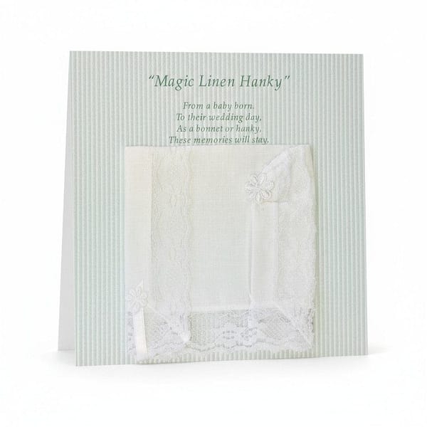 Irish Linen Wedding Handkerchief – “The Magic Linen Hanky” - Baby & Christening Gifts