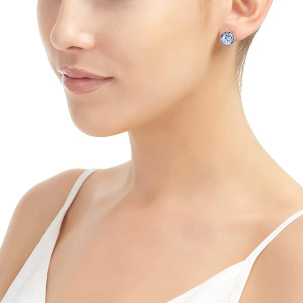 Forget-Me-Not Silver Stud Earrings – Circle Design - Confirmation Gifts - Image 1