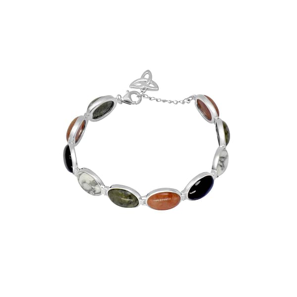 Sterling Silver Irish Marble Bracelet – The Four Provinces of Ireland - Connemara Marble