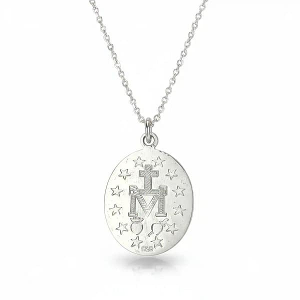 Sterling Silver Miraculous Medal – Catholic Devotional Medal - Irish Gifts - Image 1
