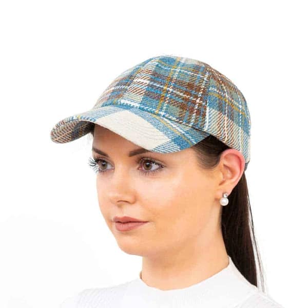 Pink Check Wool Baseball Cap - Hats | Caps | Clothing