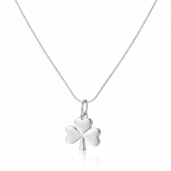 Sterling Silver Small Shamrock Pendant - Irish Gifts