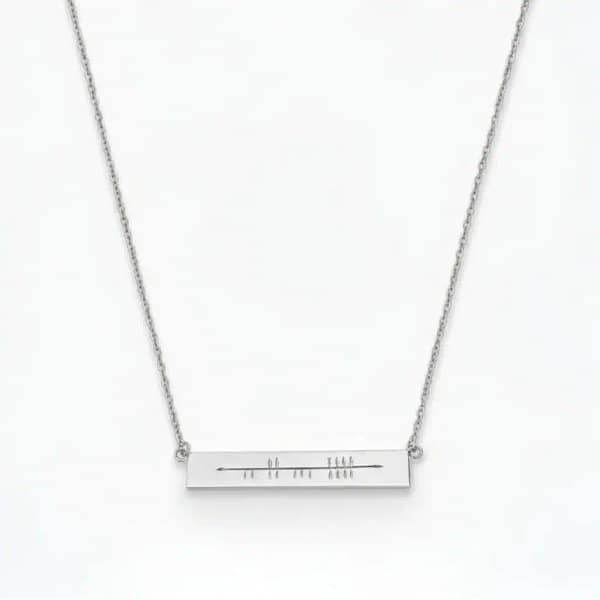 Sterling Silver Ogham Necklet – “LOVE” - Irish Gifts