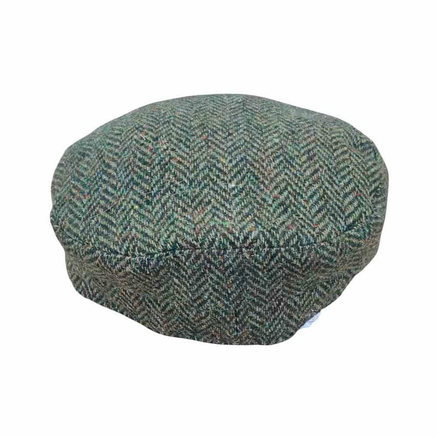 Green Herringbone Donegal Tweed Skipper Hat - Hats | Caps | Clothing - Image 5