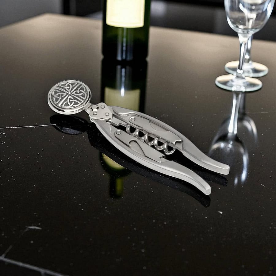 Four Trinity Knots Winged Corkscrew – Mullingar Pewter - Accessories