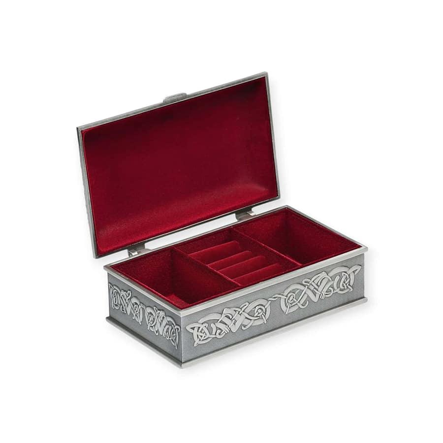 Large Claddagh Jewellery Box – Mullingar Pewter - Irish Gifts - Image 3