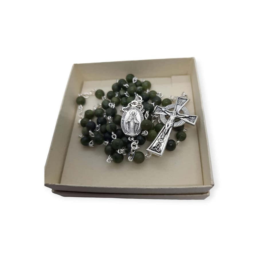 Connemara Marble Rosary Beads – 6mm - Made in Galway - Accessories - Image 5