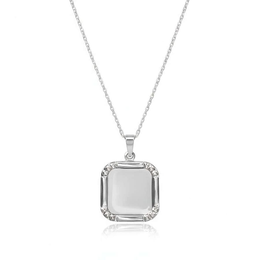 Sterling Silver Saint Christopher Medal Necklace – Square Design - Irish Gifts - Image 2