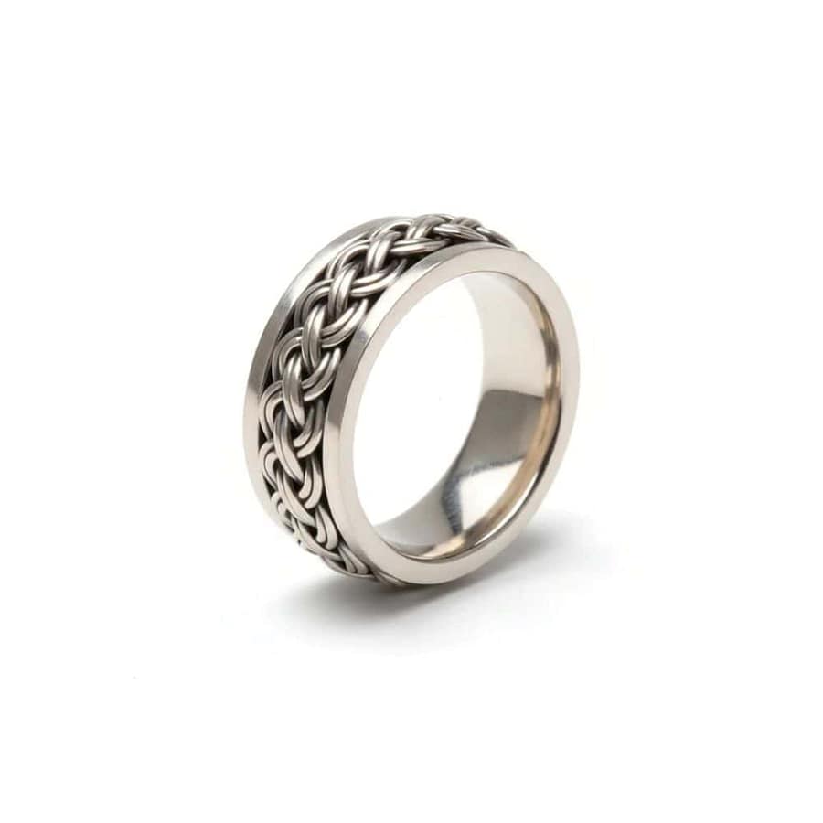 Sterling Silver Celtic Knot Spinner Ring – 8 mm Band - St Patricks Day - Image 2