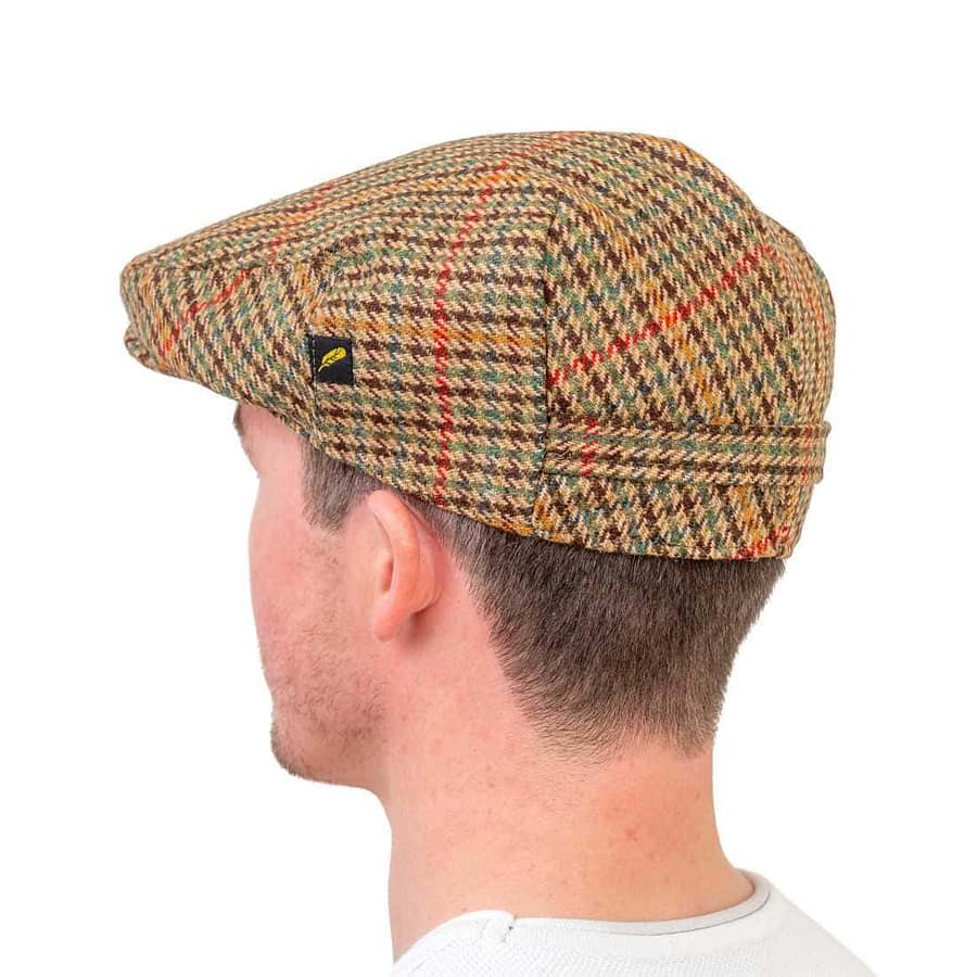 Brown Houndstooth Yorkshire Tweed Flat Cap | Dubliner Style - Hats | Caps | Clothing - Image 3