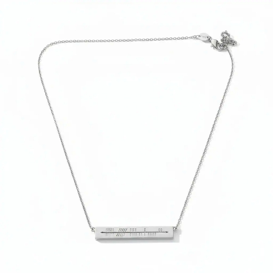 Sterling Silver Ogham Necklet – “IRELAND” - Irish Gifts
