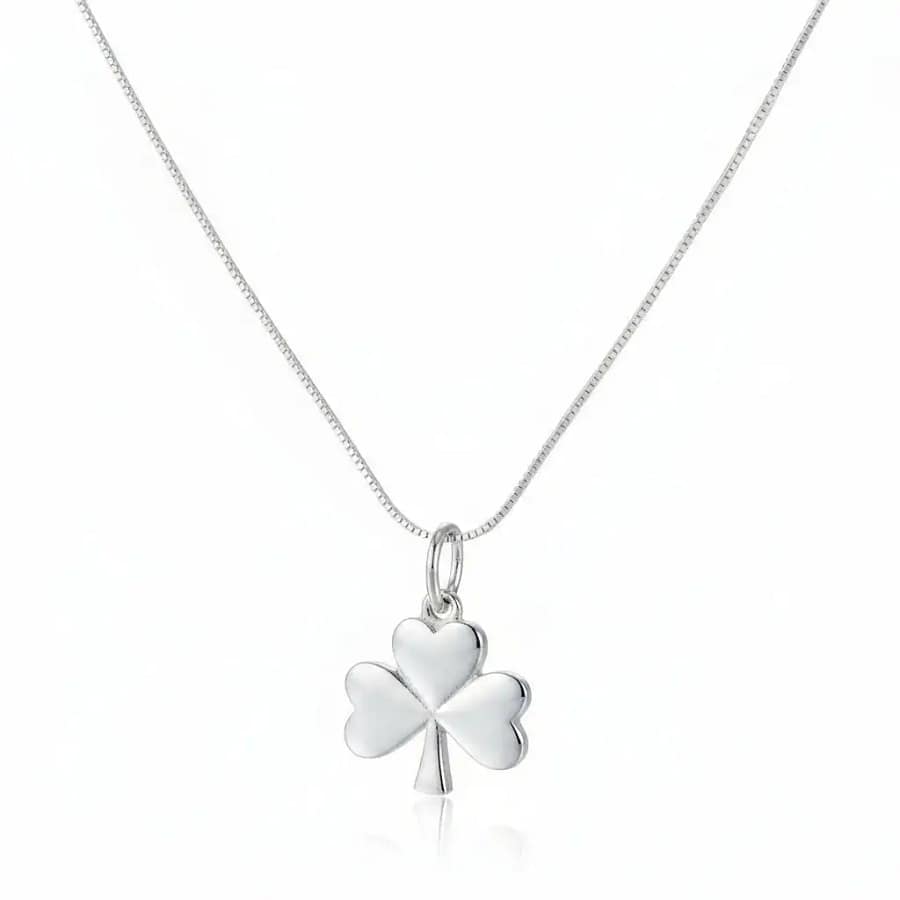 Sterling Silver Small Shamrock Pendant - Irish Gifts